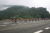 Un grupo de cicloturistas del Club por las carreteras del Bidasoa